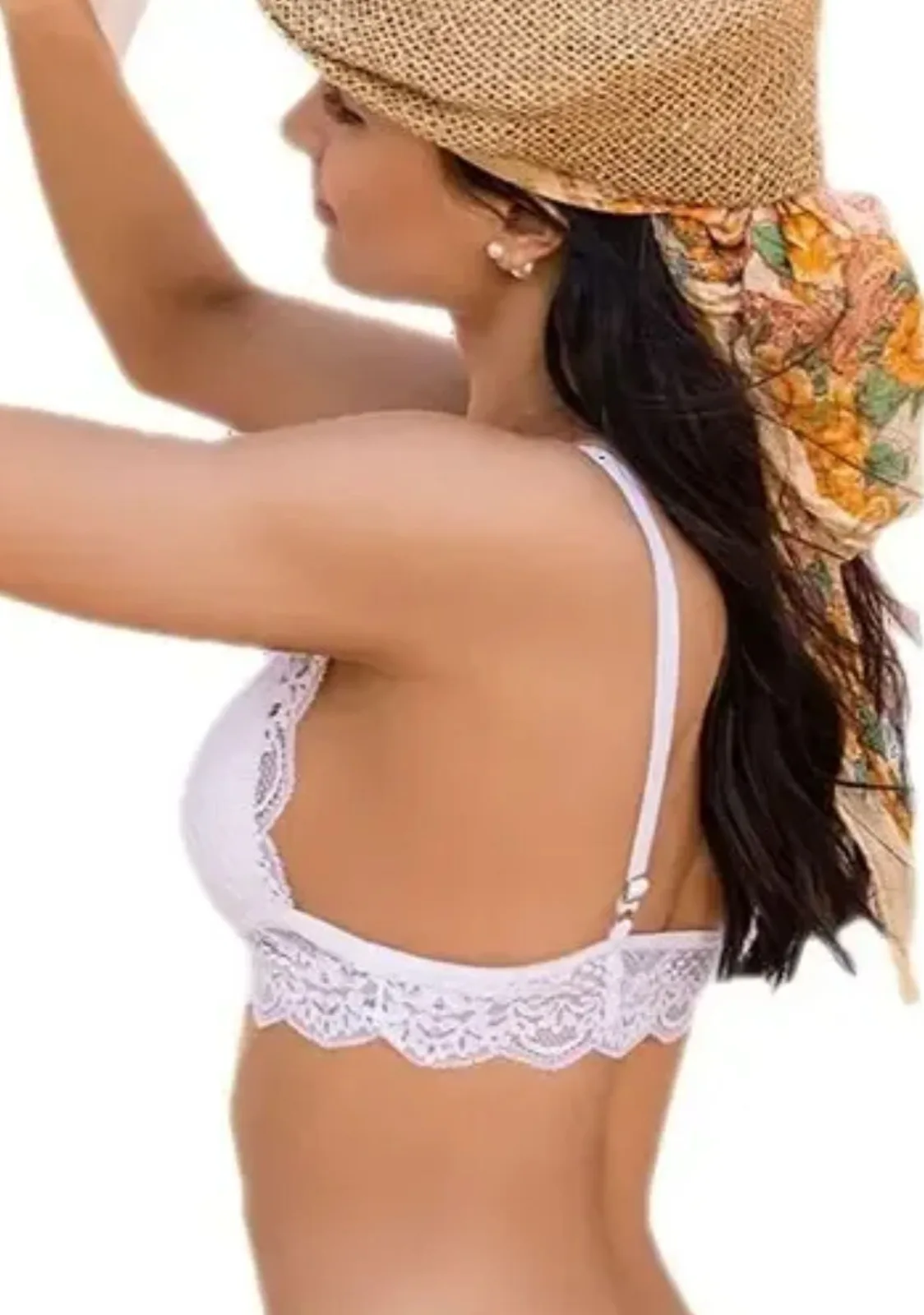Conjunto de encaje,taza soft ,less de microfibra, foto 3